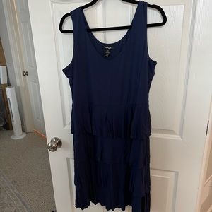 Gently worn blue/tiered sundress size 1X